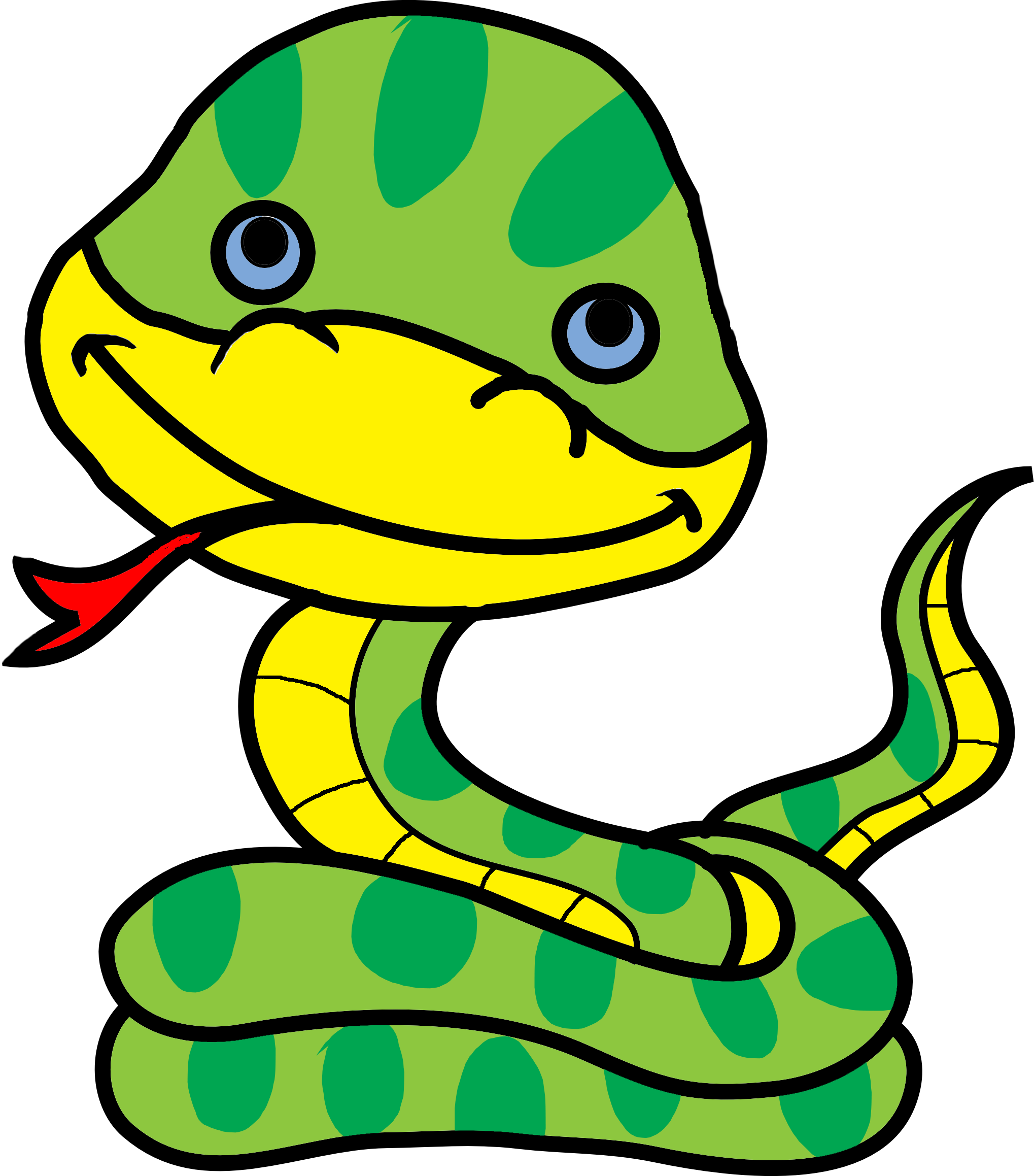 Snake Cartoon Animation Clip Art - Snake Animation (2038x2317)