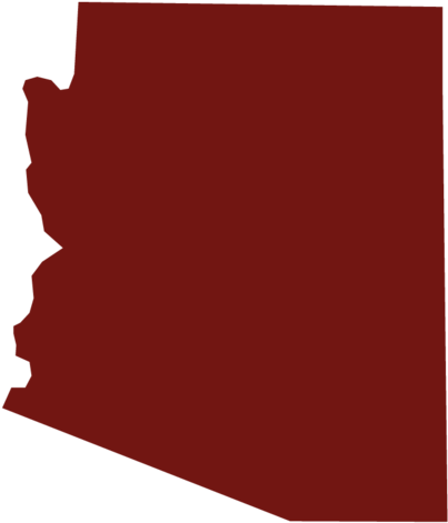 Arizona - State Of Arizona Outline Red (670x782)