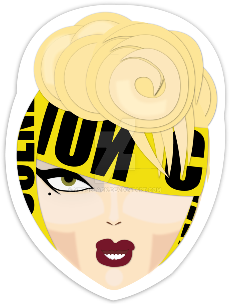 Crime Scene Lady Gaga Sticker By Vethblack - Sticker De Lady Gaga (781x1022)