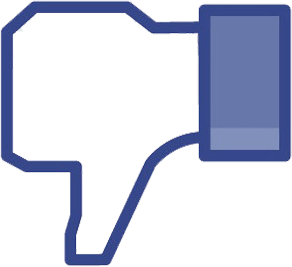 Hands Like Houses Clipart - Facebook Thumbs Down No Background (1200x1200)