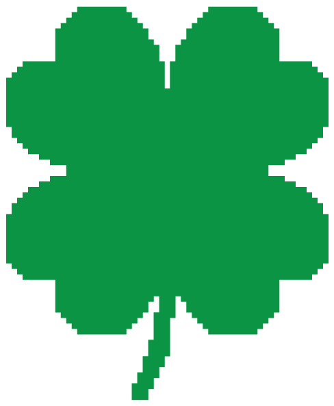 8-bit Four 4 Leaf Clover St Patrick Day Irish Ireland - Four-leaf Clover (789x681)