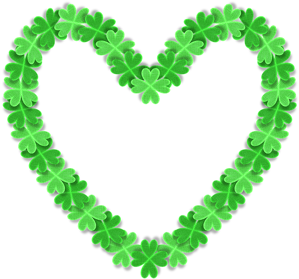 Love, 3d Heart, Shamrock, Clover, St Patrick's Day - St Patrick Tagesherz Geschenkanhänger (1280x1148)