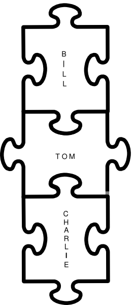 Puzzle Pieces Connected Clip Art At Clker - Puzzle Piece Clipart (264x599)