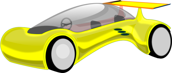 Flying Car Clip Art (600x255)