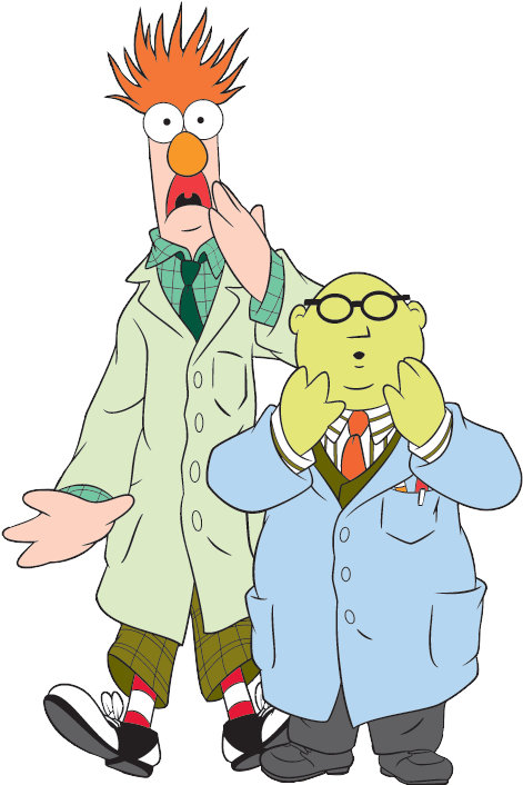 Muppets Studio Clip Art - Beaker And Bunsen (537x715)