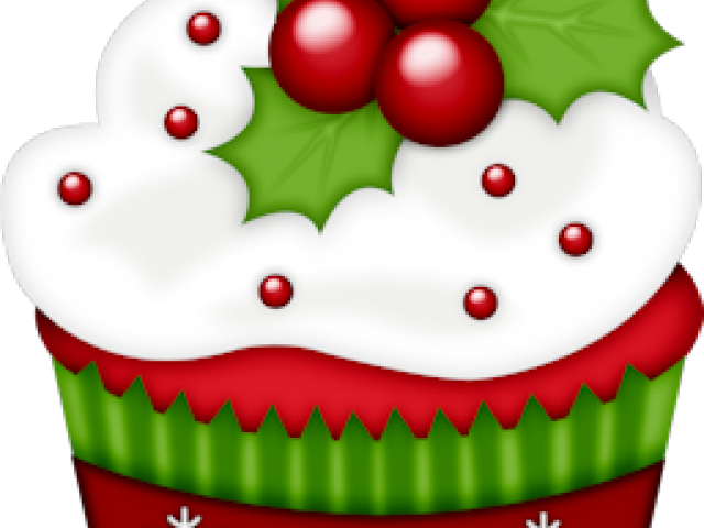 Muffin Clipart Christmas - Christmas Cupcakes Clip Art (640x480)