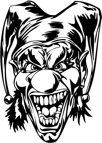 Joker, Cut Vinyl, Decal, Wallart, Wall Art - Clown (500x500)