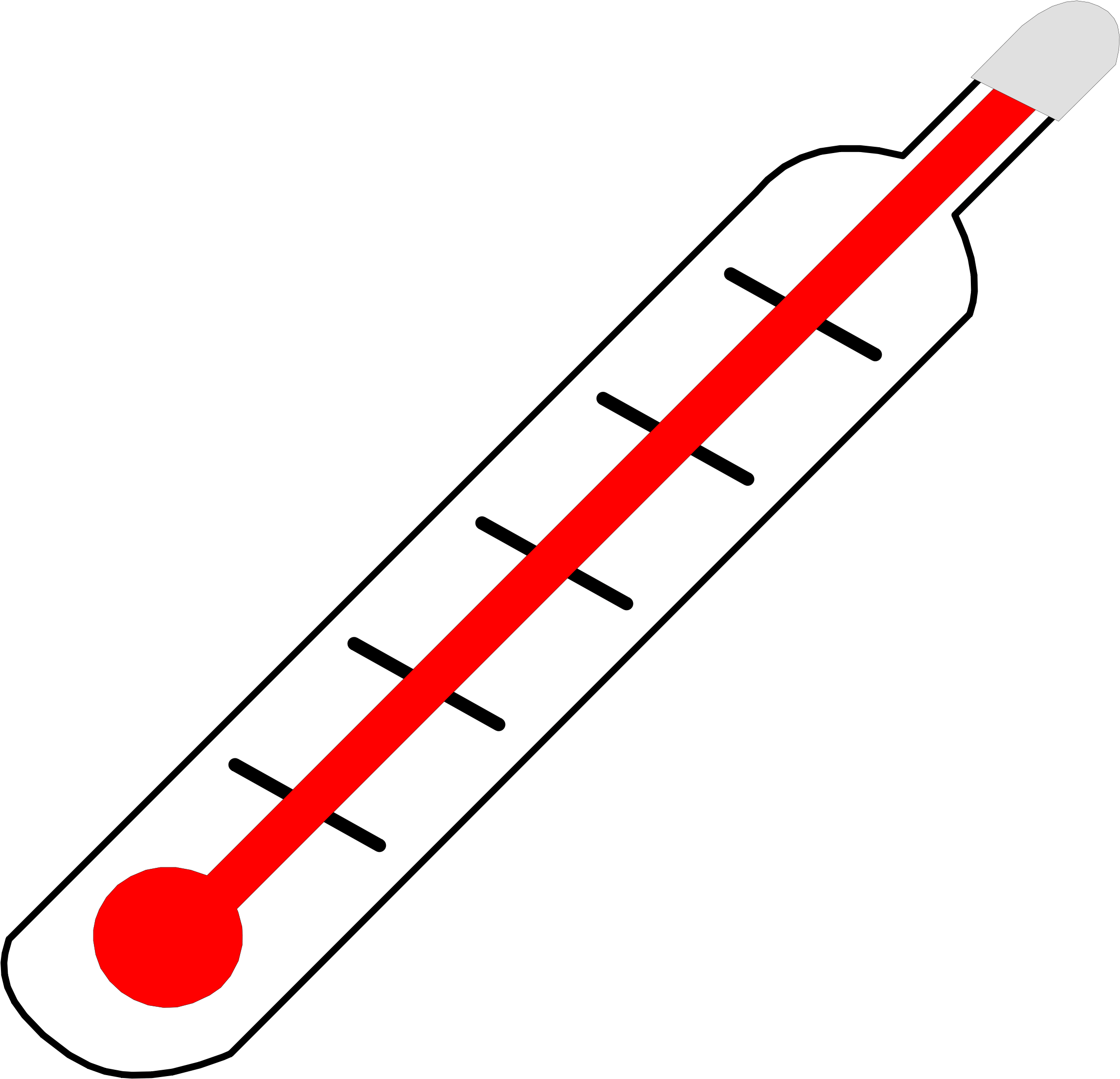 Градусник шаблон для вырезания Thermometer Thermostat Clipart Free Clipart Image - Hot Thermometer Clip Art - (
