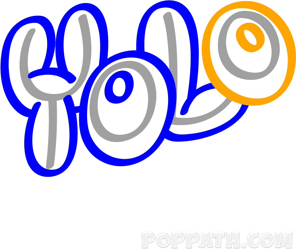 Just Like Before, Draw A Somewhat Rounded Shape For - Yolo Graffiti (1000x1000)