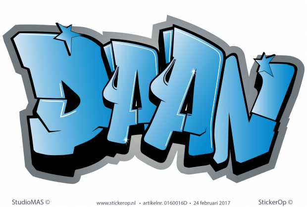 Muursticker Graffiti Type A - Graphic Design (620x419)