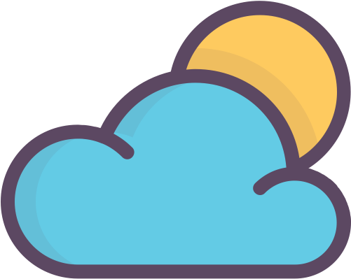 Ícone Dia Claro,nuvem,tempo Bom,de Manhã,de Sol Livre - Morning Icon Png (512x512)