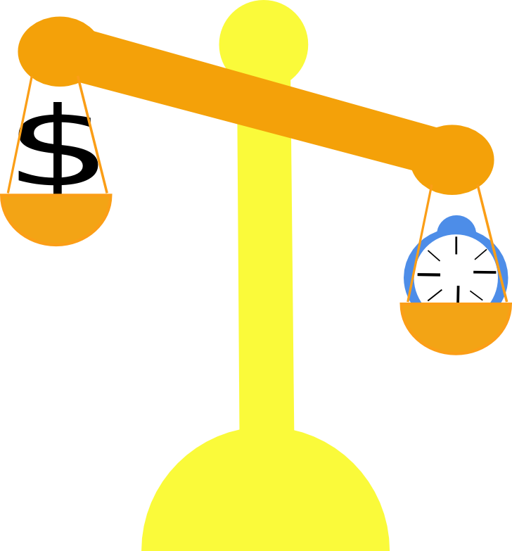 Measuring Scales Symbol Money Time Economic Geography - Balanza Con Dinero Png (728x783)