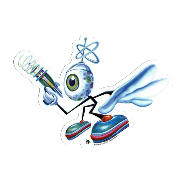 Aaron Marshall Eyeball Dude - Artist Aaron Marshall Space Eye Dude Fridge Magnet (600x600)