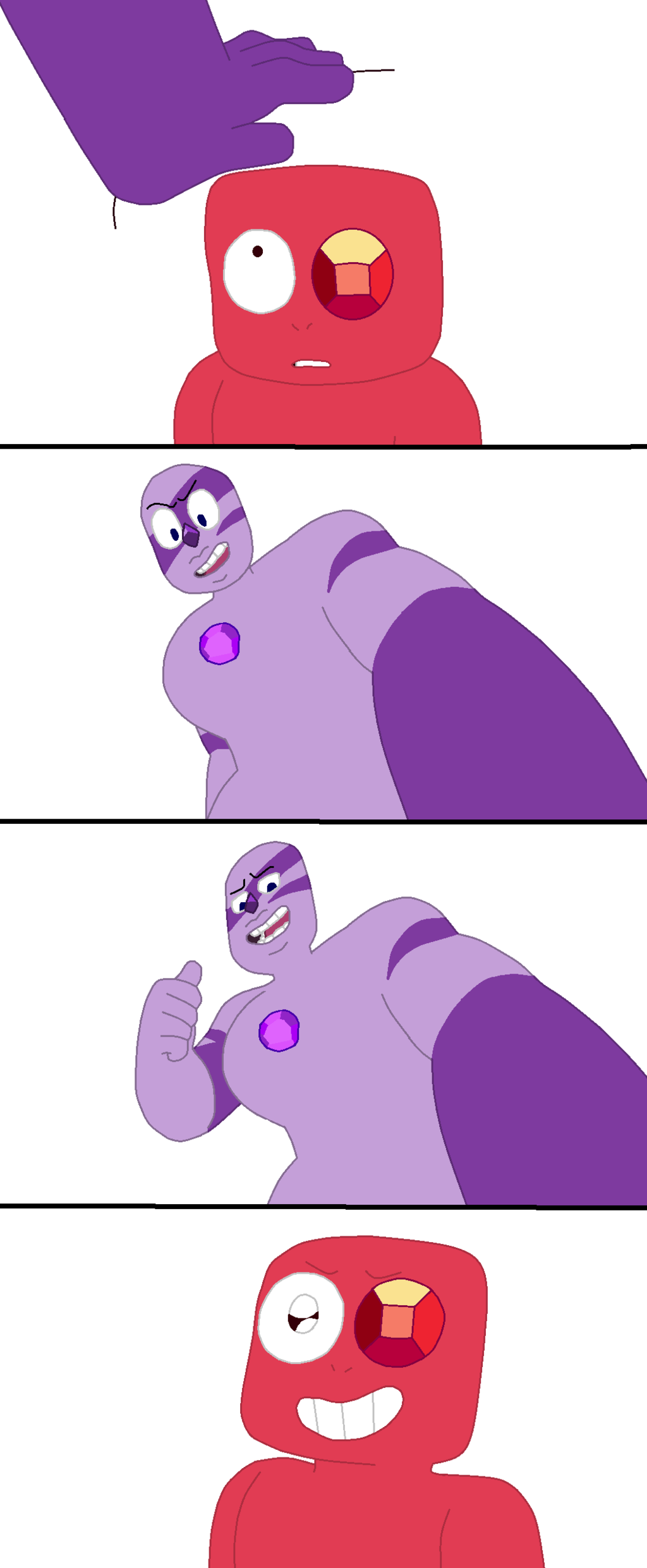 Do Me A Favour Amethyst And Eyeball Comic Base By Twisted - Steven Universe Comics Eyeball (1024x2482)