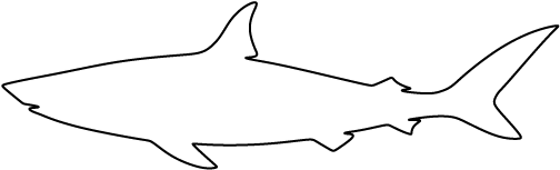 Bull Shark Clipart Stencil Pencil And In Color Bull - Stencil (550x425)