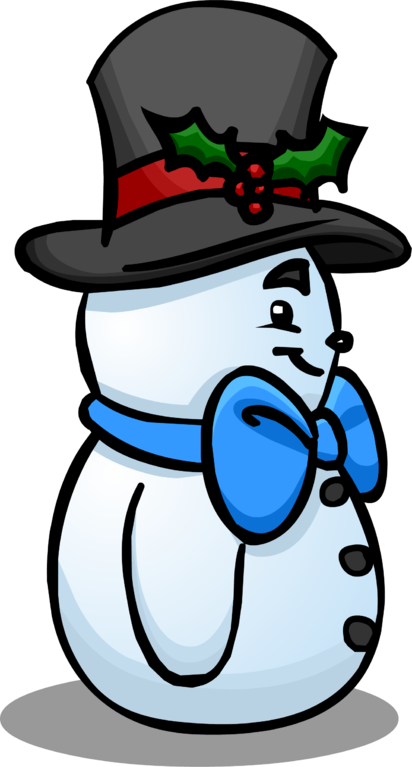Top Hat Snowman Sprite 007 - Sprite (412x767)
