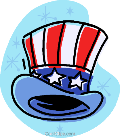 Patriotic Clipart Top Hat - Clip Art (417x480)
