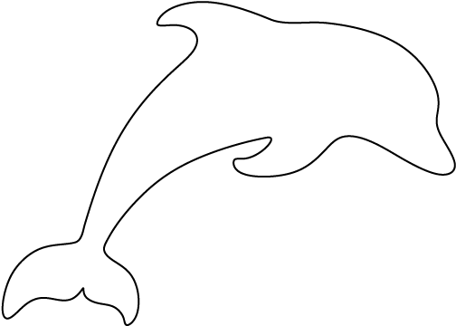 Dolphin Pattern - Line Art (550x425)