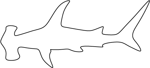 Hammerhead Clipart Shark Outline - Cartilaginous Fish (550x425)