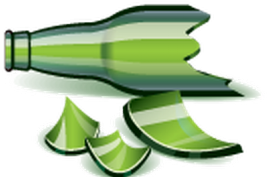 Glasses Clipart Garbage - Broken Bottle Transparent Background (640x480)