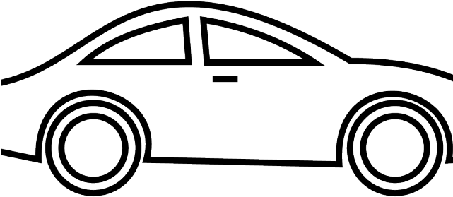 Line Car Cliparts - Car Clipart Black And White (640x480)