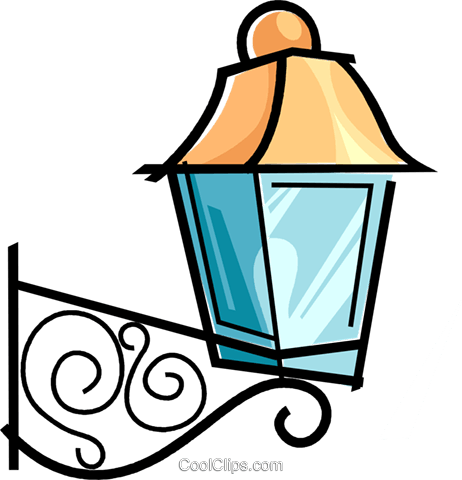Lamps Clipart Line Art - Outside Lights Clip Art (462x480)