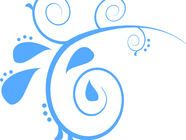 Blue Swirl Cliparts - Free Paisley Clip Art (640x480)