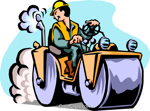Road Construction Worker Royalty Free Vector Clip Art - Road Work Clip Art (480x356)
