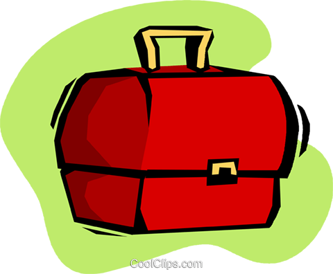 Lunch Box Royalty Free Vector Clip Art Illustration - Lunch Box Red Clip Art (480x396)