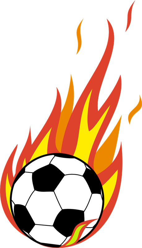 Men's Open Gold's Champion - Flaming Soccer Ball Clip Art (458x800)