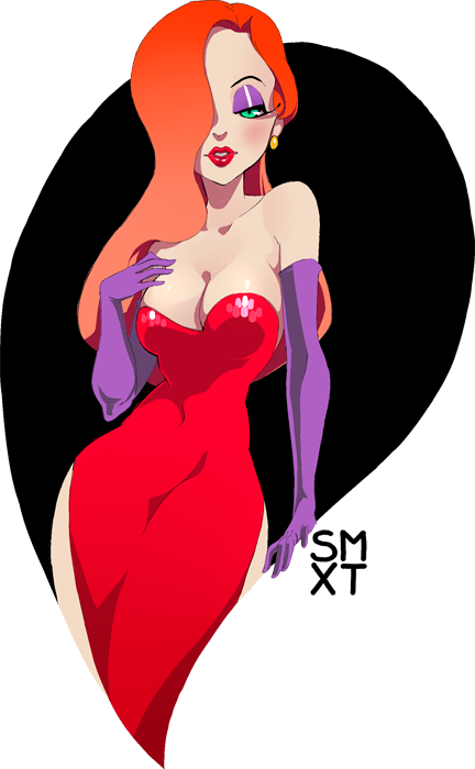 Cartoon Girl Rabbit Modern Clipart - Jessica Rabbit Vector (432x700)