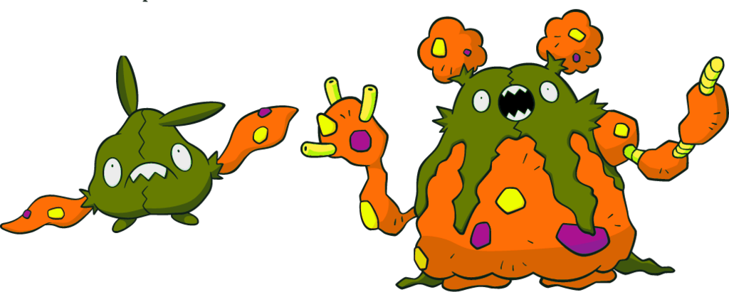 Trubbish And Garbodor By High Jump Kick - Dasutodasu Pokemon (1024x411)