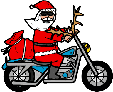 Salem Nh Holiday Parade / Salem, Nh 26 November 2017 - Santa On Motorcycle Clipart (400x333)