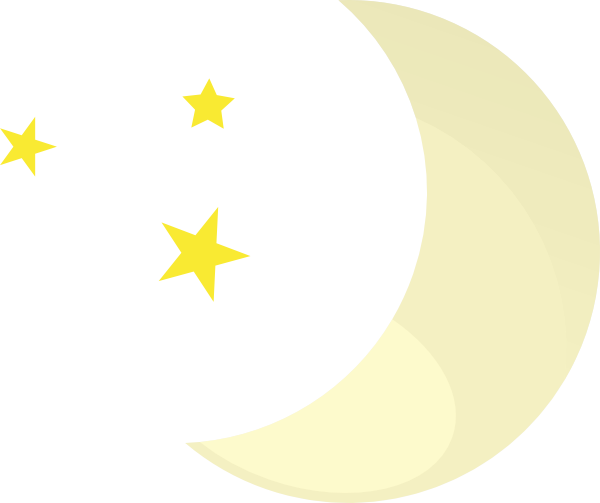 Moon And Stars Clip Art - Moon And Stars Cartoon (600x503)