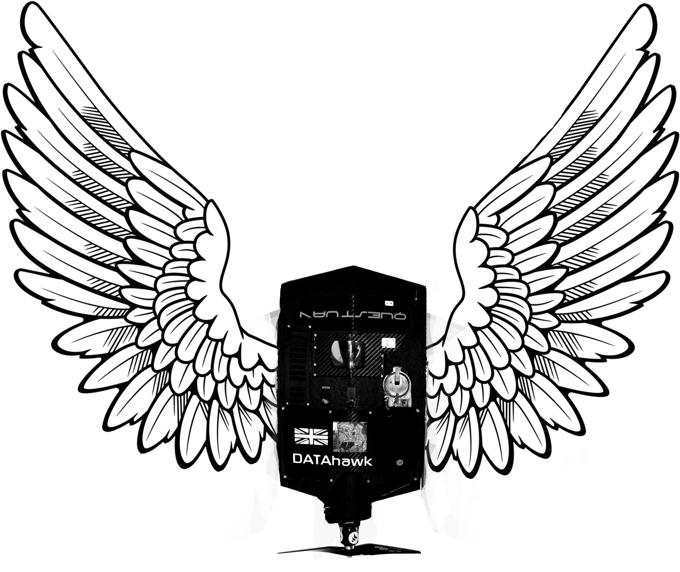 Feathered Datahawk Icon - 101st Airborne Skull/wings Tile Coaster (2886x2260)