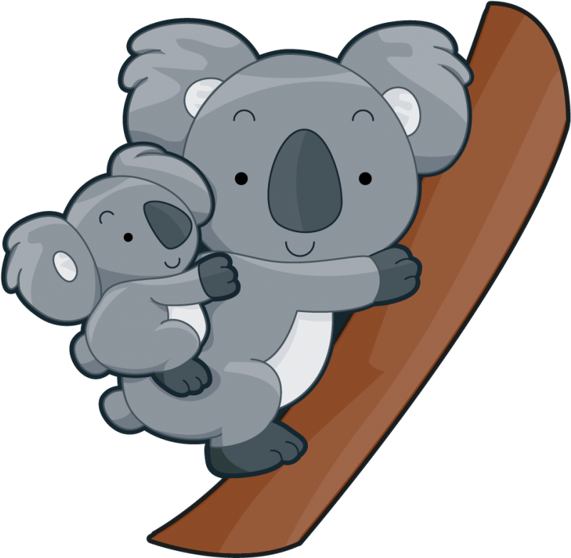 Koala Adhesive, Koala Stickers, Koala Family Stickers, - Koala Dibujo Png (800x800)