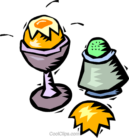 Hard Boiled Egg With Salt Shaker Royalty Free Vector - Zatrucia Pokarmowe (450x480)
