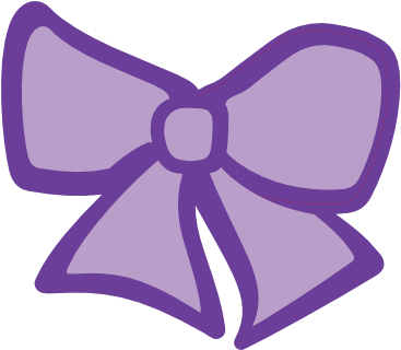 Hair Clipart Purple - Hair Bow Clip Art (600x421)
