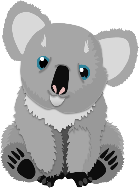 Cute Koala By Adamzt2 - Cute Koala Bear Cartoon - (451x611) Png Clipart  Download