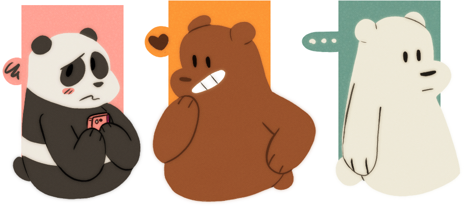 Koala Bear Clipart Tumblr Transparent - We Bare Bears Fanart (1021x510)