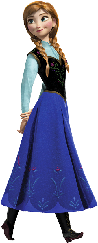 Ana Viendo Hacia Atrã¡s - Roommates Frozen Anna Wall Decals (360x857)