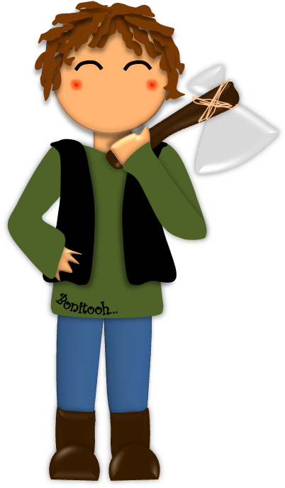 Scrap Caputxeta Bonitooh - Leñador De Caperucita Roja (409x692)