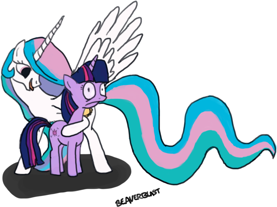 Twilight And Celestia By Beaverblast - Princess Celestia (900x678)