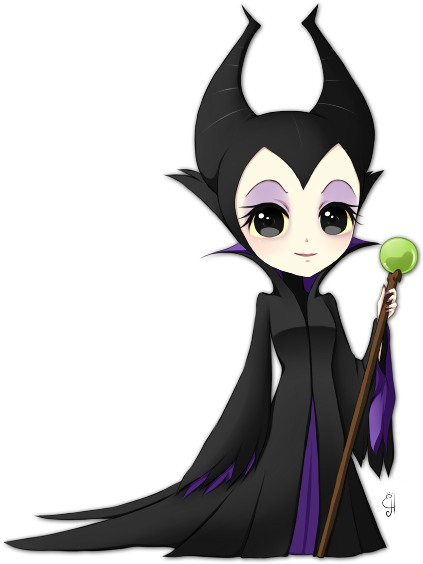 Chibi Commission Maleficent - Dibujos De Malefica Animados (1024x1173)