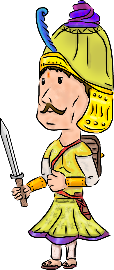 Here Is An Imaginative Cartoon On How An Elite Kshatriya - Kshatriya Cartoon (392x926)