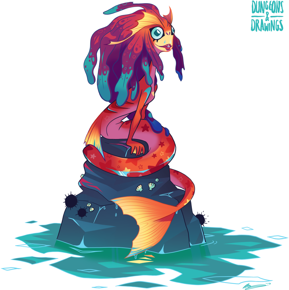 Merfolk - Illustration (974x974)