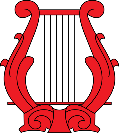 La Lira Es Un Instrumento De Cuerda Punteada Primitiva, - Harp Heraldry (400x447)