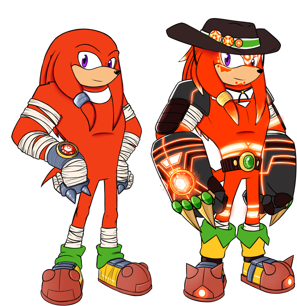 Sb2 Knuckles And Knuckles Ancient By Spj-artredesign - Knuckles The Echidna (1282x1235)