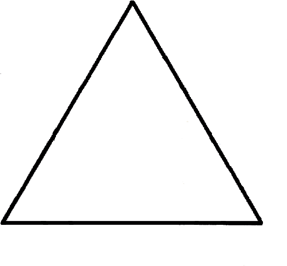 Black And White Triangle Png - Triangle Isosceles (800x800)