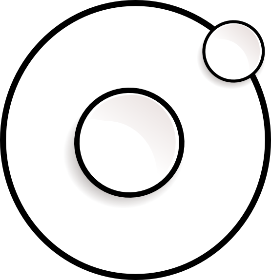 Atom Black White Line Art 555px - Ac Source Symbol (555x575)